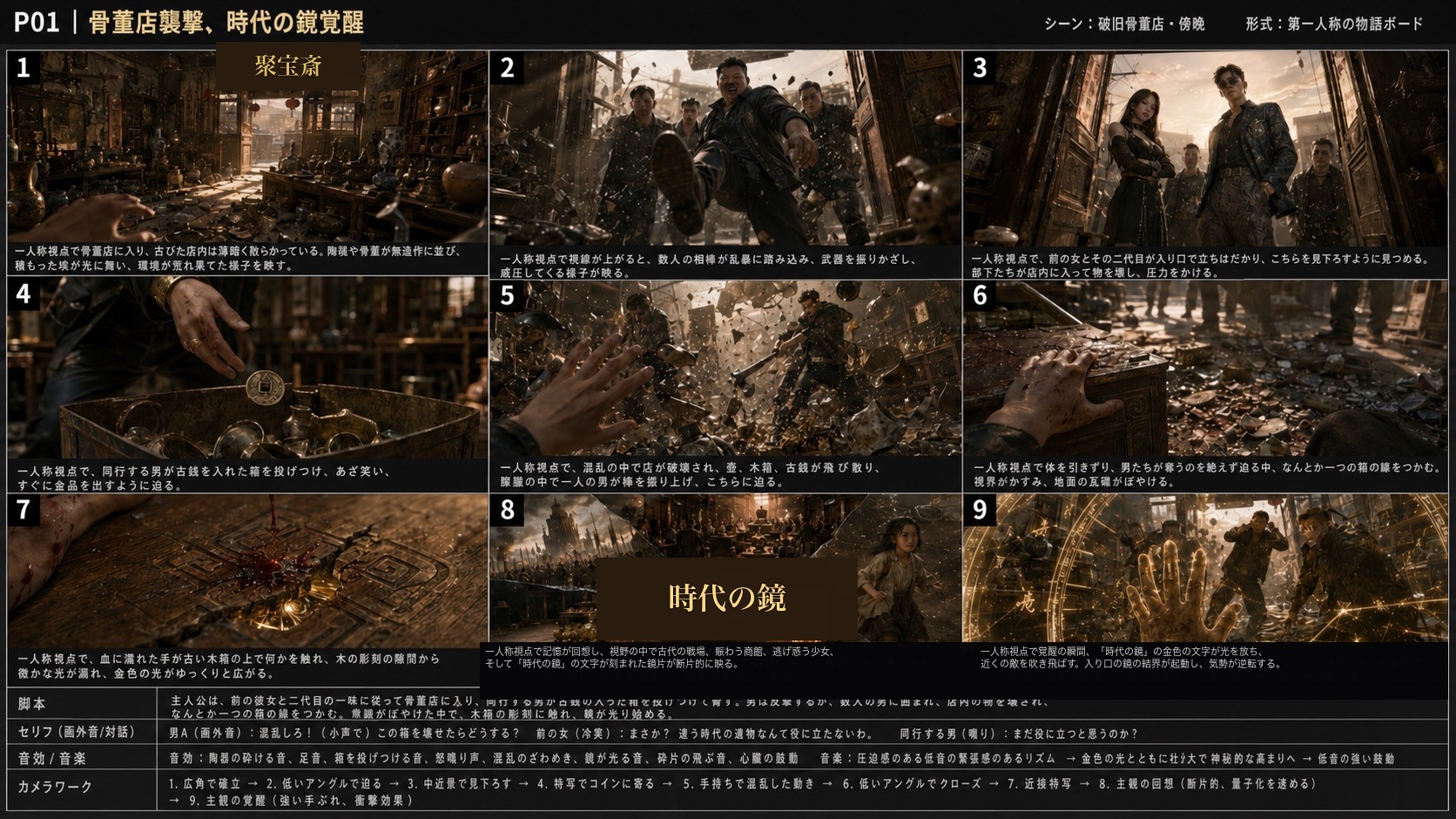 Mirror of Ages — storyboard / 時代の鏡 絵コンテ